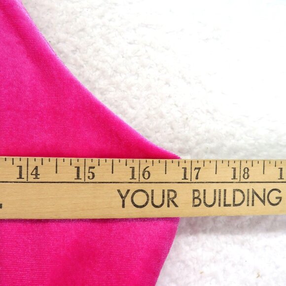 GB Dress Size Large Hot Pink Velvety Adjustable Spaghetti Strap Mini Bodycon New - Picture 8 of 10